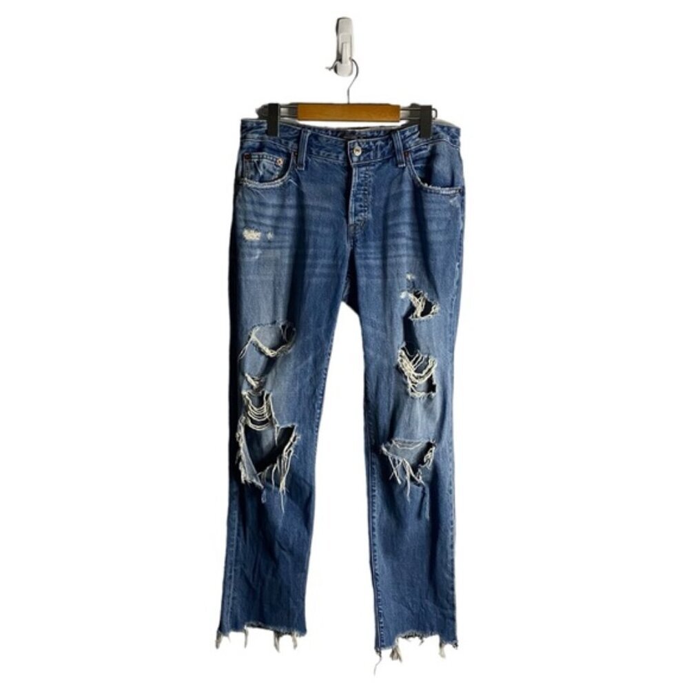 Abercrombie & Fitch Women's Medium Indigo Slim Boyfriend Denim Jeans